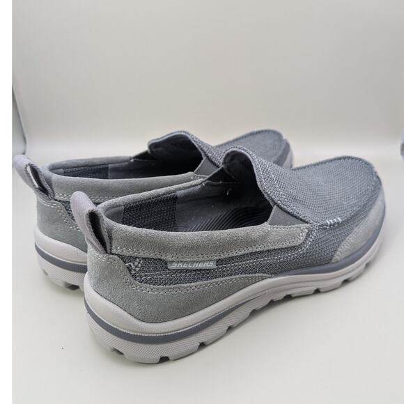 Skechers Superior Milford‎ Slip On Memory Foam Charcoal Gray Mens Size 8 - NIB - Picture 5 of 7